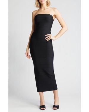 Bebe Strapless Bandage Dress - Black