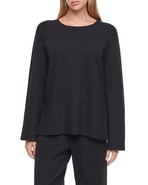Three Dots Ally Raglan Sleeve Sweater - Black