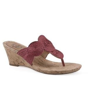 White Mountain Affogato Wedge Sandal - Brown