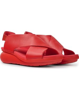 Camper Balloon Slingback Wedge Sandal - Red