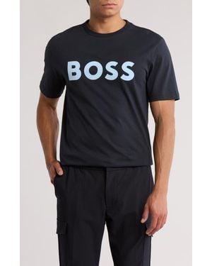 BOSS Tシャツ tennis ball graphics 50545292-100_WHITE BOSS - Pima-cotton T-shirt with tennis ball graphics - White