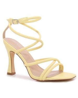 BERNESS Emile Ankle Wrap Stiletto Sandal - Metallic