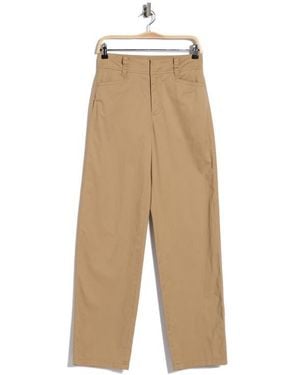 Vince High Waisted Stretch Cotton Pants - Natural