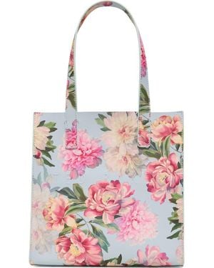 Ted Baker Small Seacon Floral Faux Leather Tote - Pink