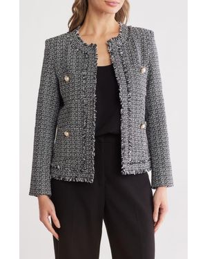 Nanette Lepore Bouclé Tweed Jacket - Black