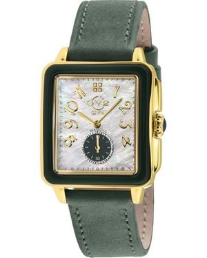 Gv2 Bari Viva Mother-Of-Pearl Dial Diamond Watch, 34Mm - Green