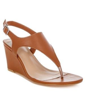 Rag & Co Wami Wedge Sandal - Brown