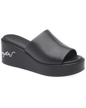 Karl Lagerfeld Catina Platform Wedge Sandal - Gray