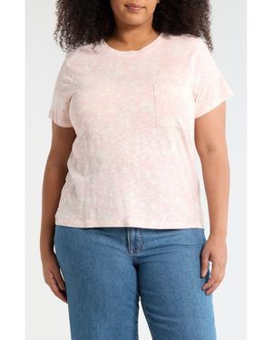 Sanctuary Cotton Blend Pocket T-Shirt - Pink