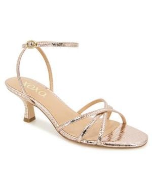 Xoxo Nicole Kitten Heel Sandal - Natural