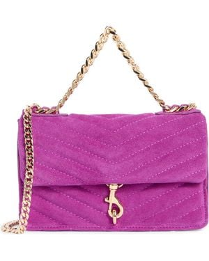 Rebecca Minkoff Edie Chevron Quilted Leather Shoulder Bag - Purple