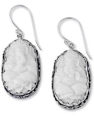 Samuel B. Sterling Elephant Earrings - White