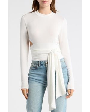 Go Couture Tie Back Top - White