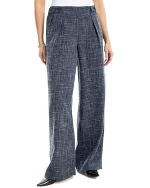 Max Studio Soft Pleat Front Pants - Blue