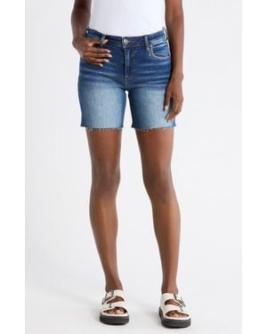 Kut From The Kloth Kity Raw Hem Denim Shorts - Blue