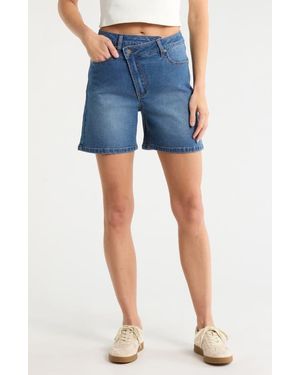 Vigoss Cross Waist Bermuda Shorts - Blue