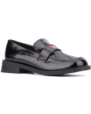 Olivia Miller Luminaries Square Patent Loafer - Gray