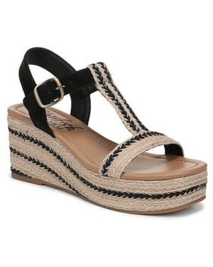 Blowfish Annika T-Strap Espadrille Wedge Sandal - Black