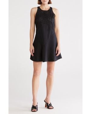 Joie Henri Broderie Anglaise Dress - Black