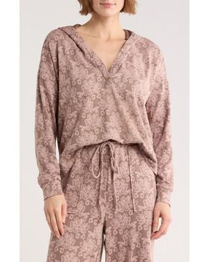 Bobeau Jacquard Hoodie - Pink