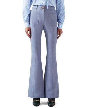 LK Bennett Avery Bootcut Pants - Blue