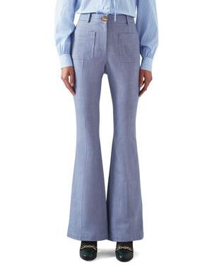 LK Bennett Avery Bootcut Pants - Blue