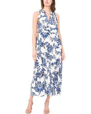Msk Tiered Maxi Dress - Blue
