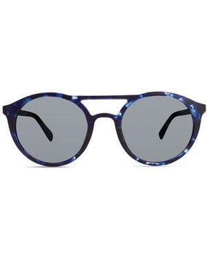 Eco Brazos 49Mm Aviator Sunglasses - Blue