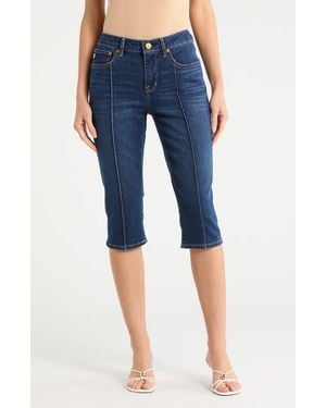 Seven7 Pintuck Skimmer Jeans - Blue