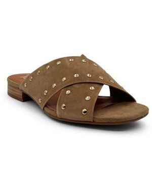 Chelsea Crew Olympia Studded Slide Sandal - Brown