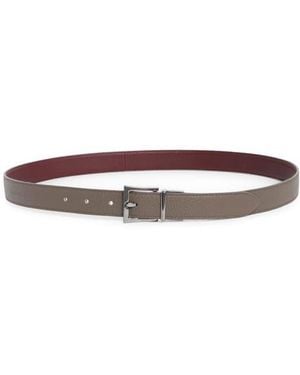 Longchamp Reversible Leather Belt - Multicolor