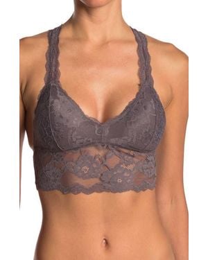 Wishlist Floral Lace Bralette - Gray