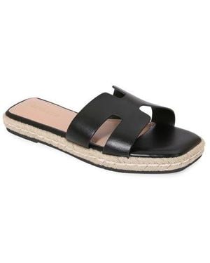 BERNESS Kendra Espadrille Slide Sandal - Black