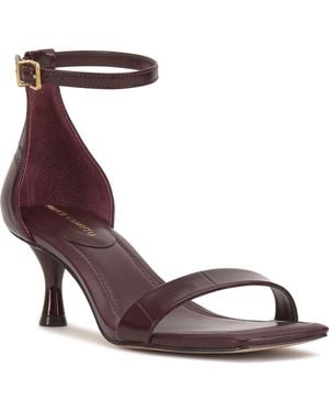 Vince Camuto Vinkely Square Toe Kitten Heel Sandal - Brown