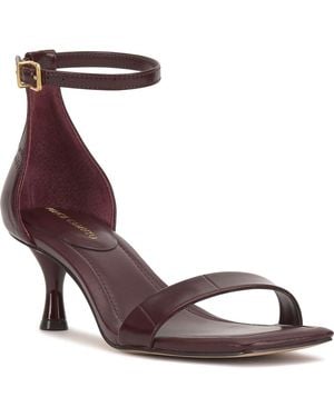Vince Camuto Vinkely Square Toe Kitten Heel Sandal - Brown