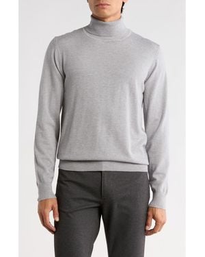 T.R. Premium Slim Fit Turtleneck Sweater - Gray