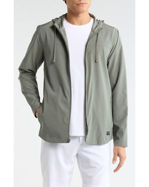 Travis Mathew Draw Shot Zip Hoodie - Gray