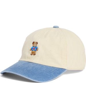 David & Young Bear With Heart Two Tone Baseball Cap - Blue