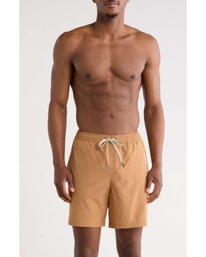 Quiksilver Wind Logo Volley Swim Trunks - Natural