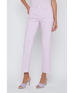 L'Agence Milana Stovepipe Ankle Straight Leg Jeans - Pink