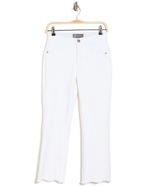 Democracy Scallop Hem Barely Boot Jeans - White