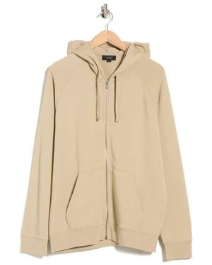 Vince French Terry Zip-Up Hoodie - Natural