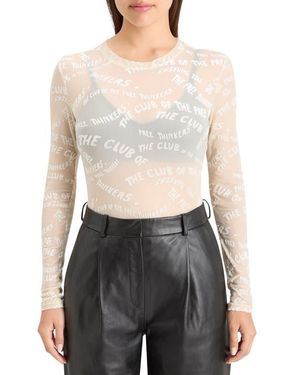 Scotch & Soda Free Thinkers Burnout Long Sleeve T-Shirt - Gray