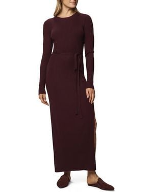 Splendid Georgie Long Sleeve Maxi Sweater Dress - Purple