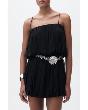 Mango Blouson Minidress - Black