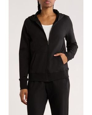 90 Degrees Everyday French Terry Full Zip Hoodie - Black