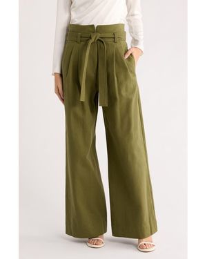 A.L.C. Emily Belted Twill Pants - Green