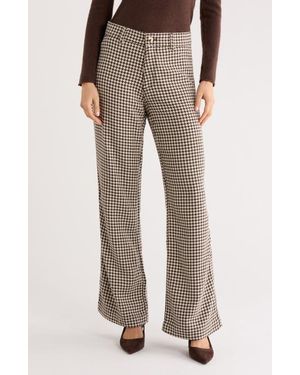 DL1961 Desi Cotton Wide Leg Pants - Brown