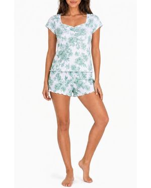 LOFT Sweetheart Short Pajamas - Blue