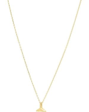 KARAT RUSH Whale Tale Pendant Necklace - Metallic